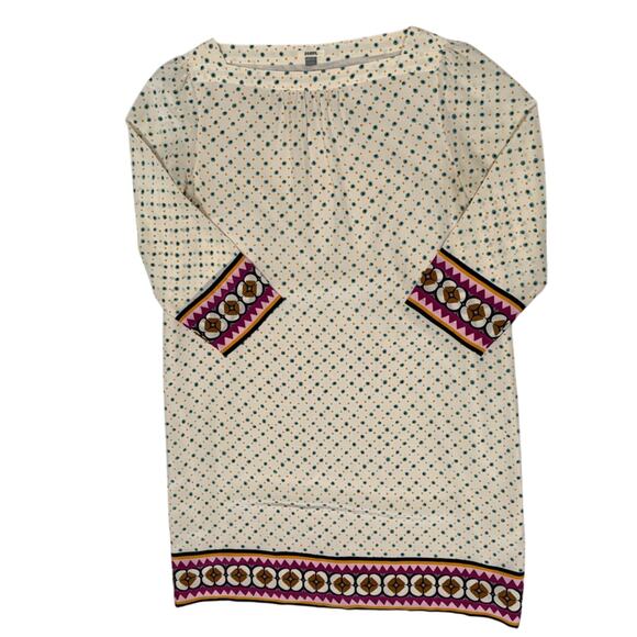 FOSSIL 100% SILK DRESS BOHO PRINT w/LINING WOMENS SZ L LARGE - Picture 1 of 5